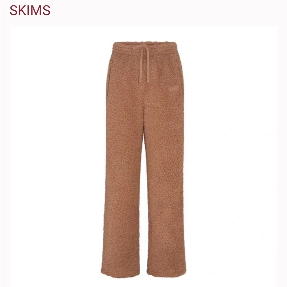 Skims teddy track pant - tigers eye color - size small